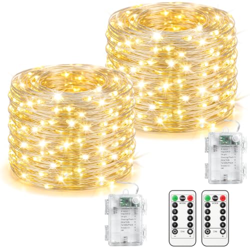 kolpop Led Lichterkette innen Batterie, 10M 100LEDs mit Fernbedienung Timer – Ansicht 1