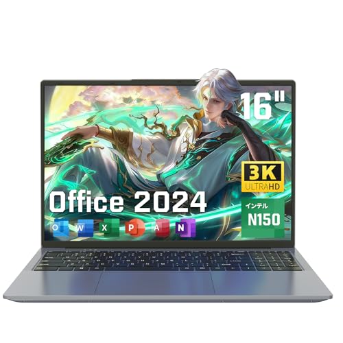 Amazon.co.jp: 16インチノートパソコン Office 2024搭載 3K（3072×1920