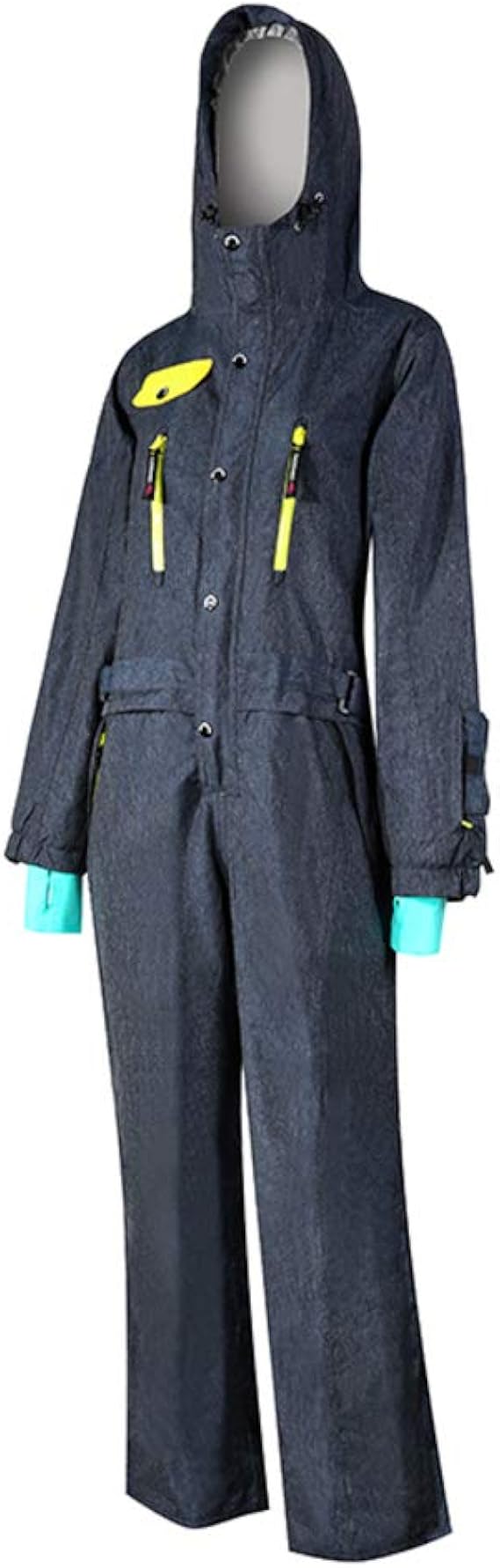 Amazon Co Jp 女子 防水 スキーウェア ワンピース スキー スーツ ワンピース スキー スーツ セット 30 度 厚い 防風 レイン ジャケットとパンツのセット Blue ファッション