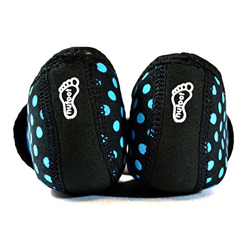 Women's Classic, Black with Blue Polka Dots, Large (Pack of 2)3
