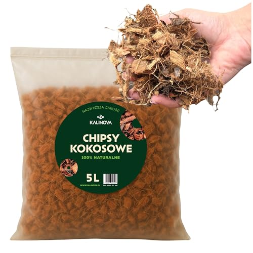 Kokosnussfasern für Blumenpflanzen 5L - Kokoserde für Pflanzen - Kokosfasern für Pflanzen, natürlich - Hochbeeterde, geeignet als Palmenerde, Erde für Zimmerpflanzen