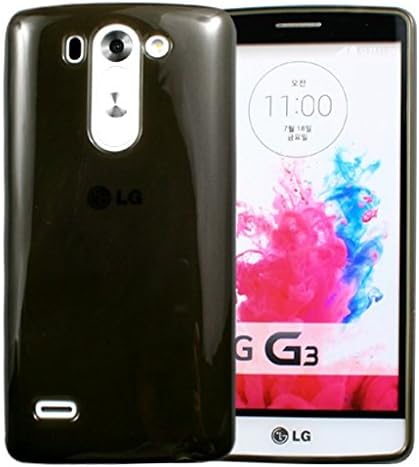 LG G3 Case, G3 Aqua Case, Matt Mobile Soft Jelly Case - TPU, PC, Light (Light Black) Wireless Phone Accessory
