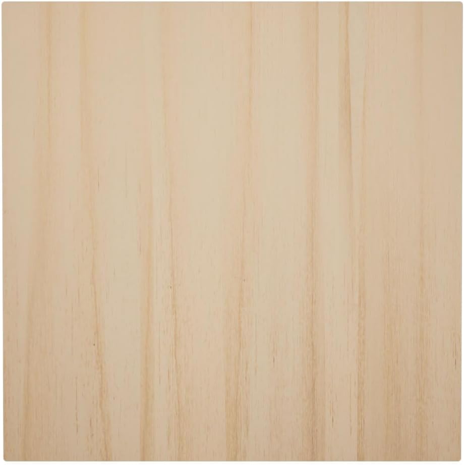 2 1/2"W x 2 1/2"H x 7/8"P Americraft Solid Hardwood Stain Grade Square Rosette with Center Bullseye with Decorative Edge, Alder