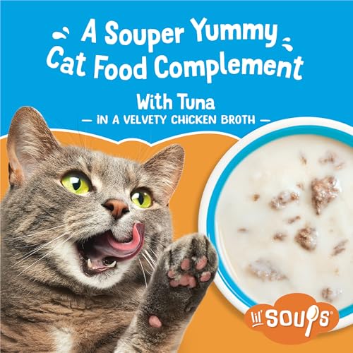 Friskies Purina Lil Soups Cat Food Topper, Tuna, 8 Count, 1.2 oz Cups - image 2