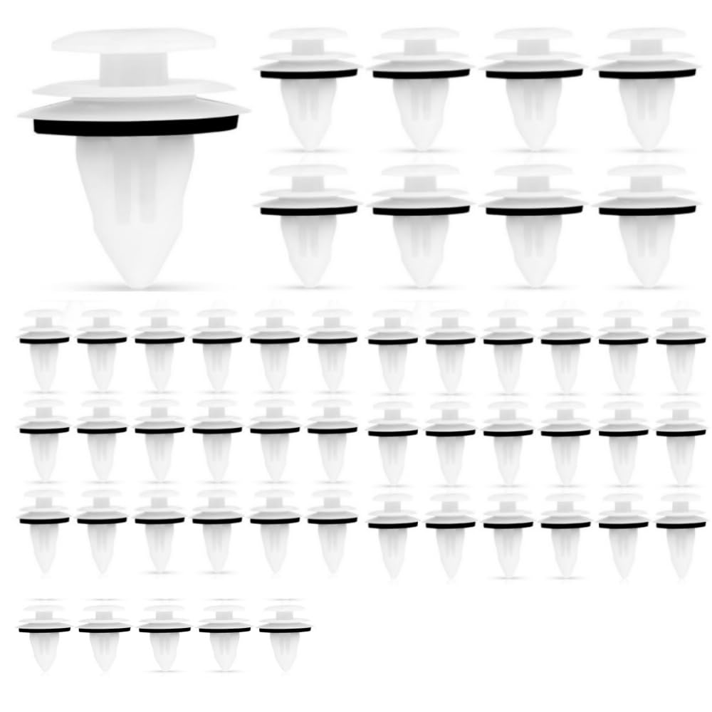 WDJRUIRUI 50 Pcs Door Panel Clips for DS Automobiles DS3 Crossback I 2019-2024, Pure Nylon Fasteners Reinforced Interior Trim Rivets Heavy Duty Body Clips with Washers
