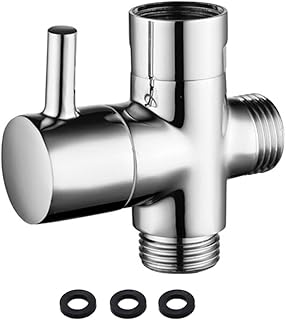 3 Way Shower arm Diverter Valve Shower Arm Diverter Valve Silver, Black, Brushed Nickle Shower Diverter G 1/2" Brass Shower arm Diverter Valve (Silver)
