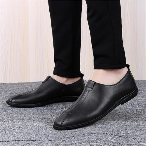 Men's Loafers Shoes Driving Leather Non Slip Lightweight Stitching Details Walking Comfortable Prom Slip-on3