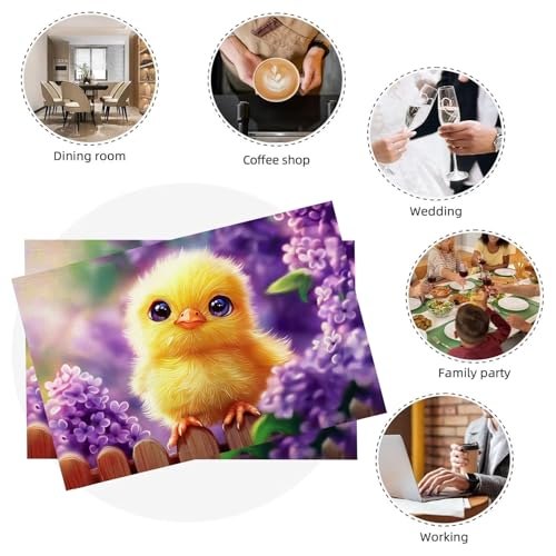 Sets de table animaux mignons de cuisine 45x30 cm lavables et antidérapants