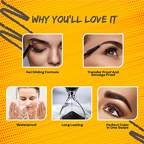 FACES CANADA Ultime Pro Eyebrow Defining Pencil - Tan 01, 1.2 g | Gel Gliding, Long Lasting Color Pay Off | Natural Looking Brows | With Spoolie Brush | Waterproof,... - Image 3