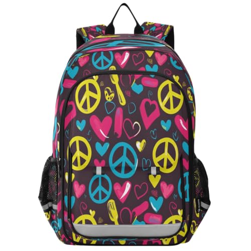 Sac à dos scolaire motifs abstraits avec compartiments optimisés pour ados actifs