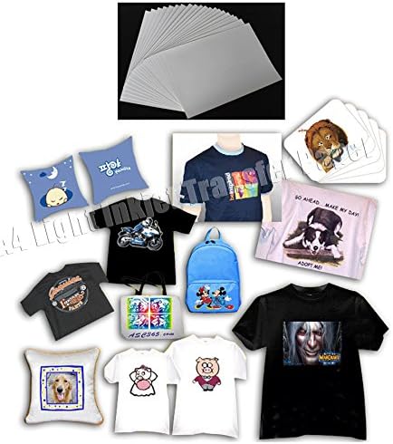 1package of 20Sheets A4 Inkjet Dark Transfer Paper Flat Heat Press Printing T-shirts Hat Cap