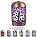 COOSA Aromatherapy Essential Oil Diffuser - Metal Ultrasonic Aroma Diffuser ,Cool Mist Humidifier with 7 Color LED Lights -Waterless Auto Shut-off for Baby Home Office(100ml)