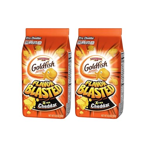 Pepperidge Farm Goldfish Crackers - Flavor Blasted Xtra Cheddar 187g (Pack of 2)
