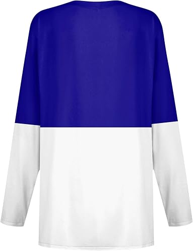 Miniatura 3 de JJHAEVDY Blusas para mujer, elegantes, casuales, de manga larga, trenzadas, cuello redondo, color sólido, sudaderas casuales