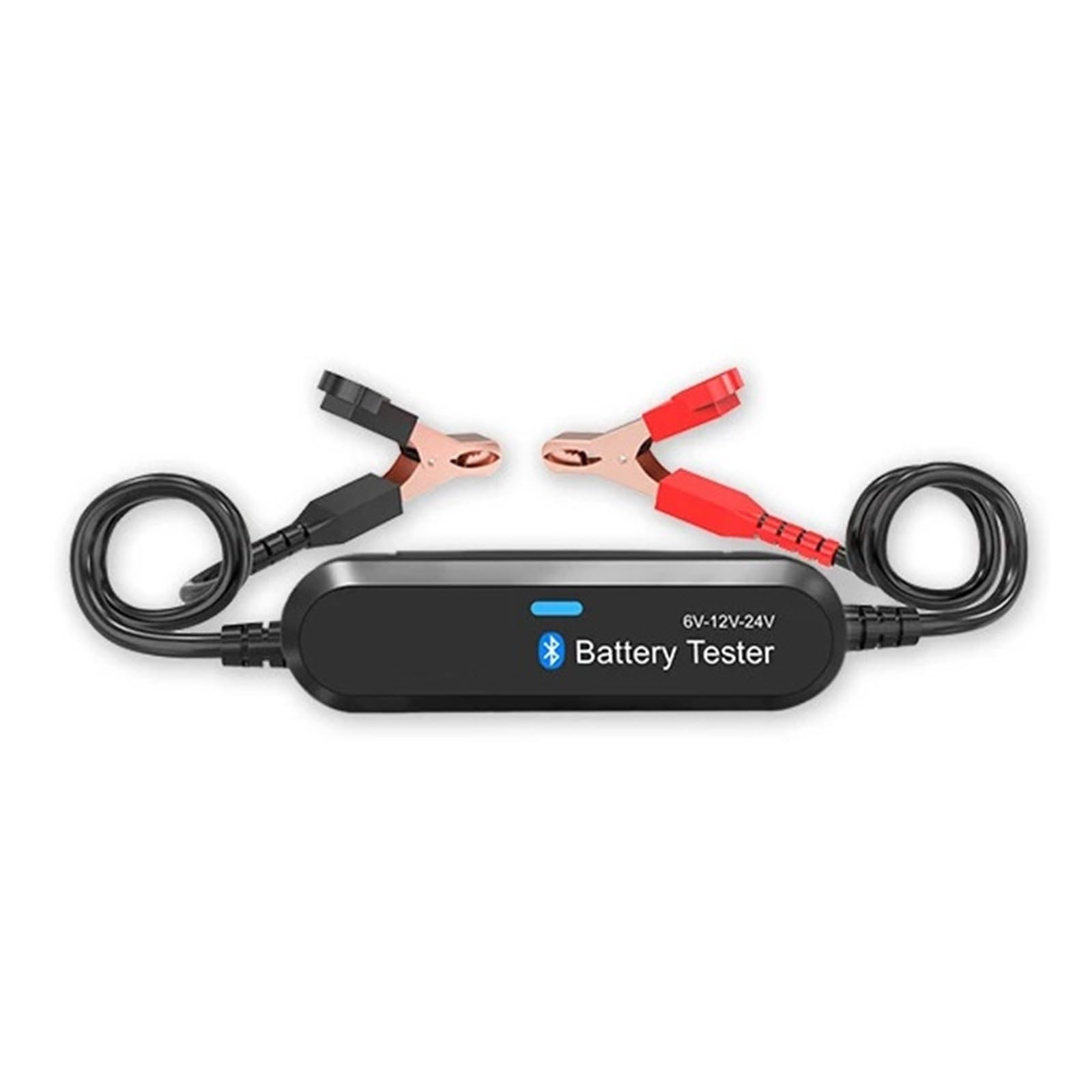 Comprobador De Baterias Analizador De Batería De Coche, Motocicleta, Camión, 6V, 12V, 24V, Bluetooth 5,0, Herramienta De Prueba De Arranque De Carga 2000CCA(Black)