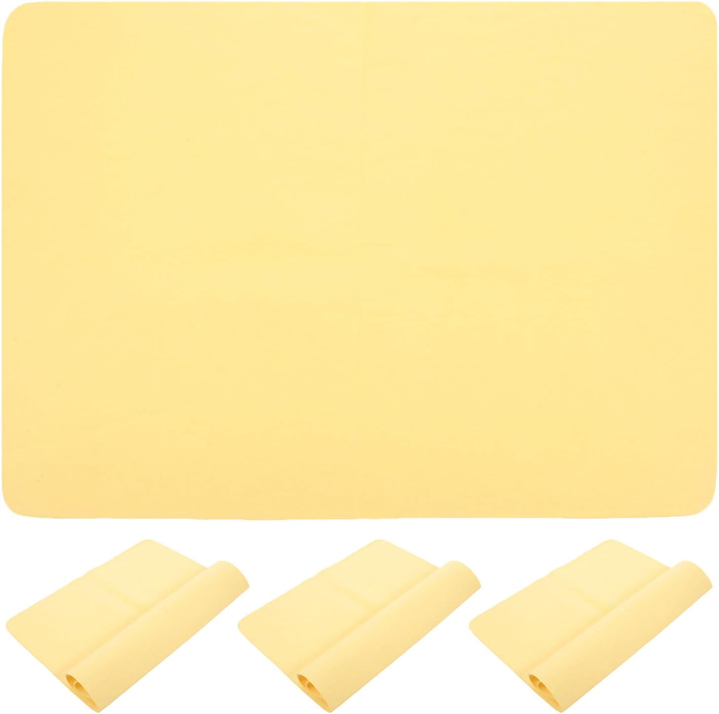 4pcs Pottery Wheel Bat Mat for Beginners and Artists, PVA Yellow