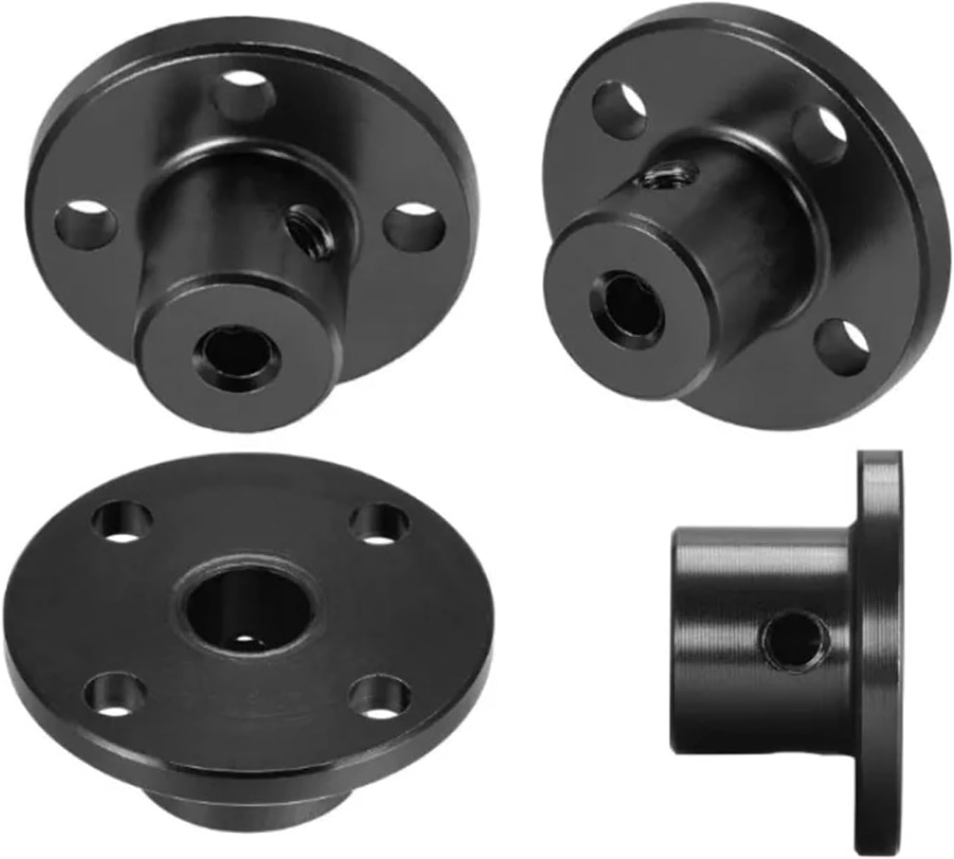 5/10pcs Black Rigid Flange Coupling 6mm 8mm 10mm12mm Iron Motor Guide Shaft Coupler Motor Connector Set Power Transmission Parts(100pcs,12) | 100pcs,12