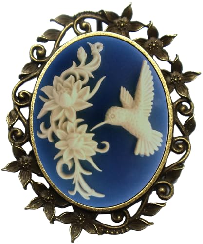 Yspace Cameo Brooch Pin Classic Decor Antique Brass Necklace Combination