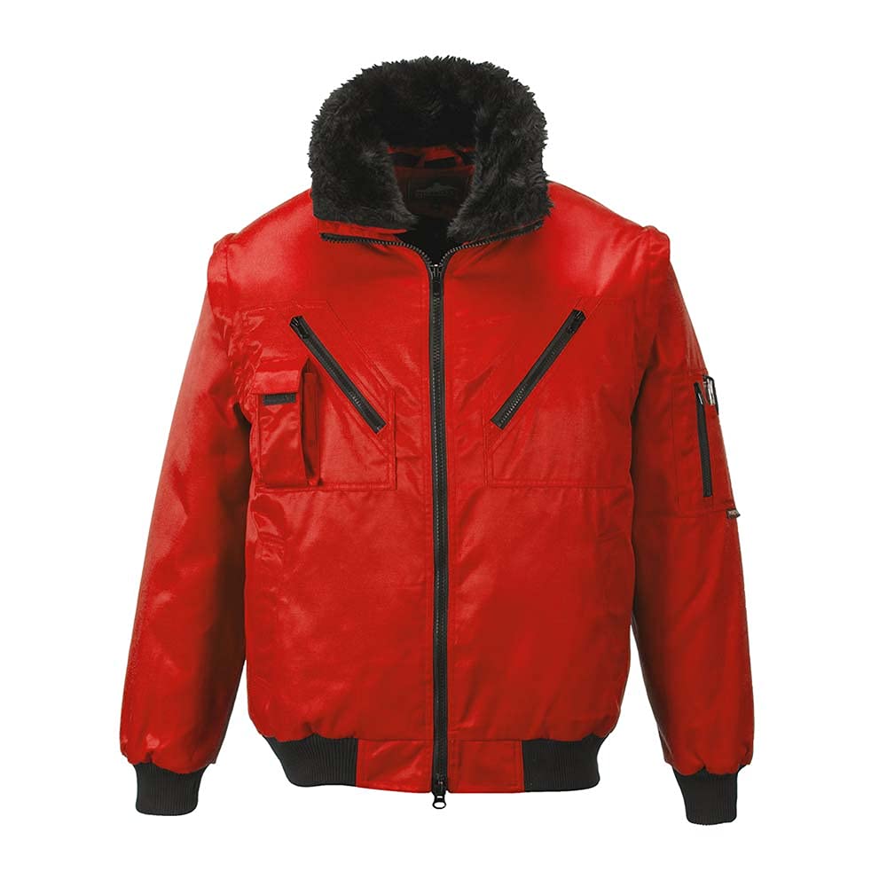 Portwest Pilot Jacket Red 4XL Colour: Red, Chest Size: 4XL