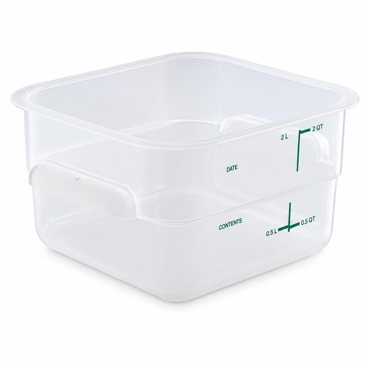 2 Qt. Square Food Storage Container by Glownary – 2 Quart, Polypropylene (PP), Green/Translucent, Model 247s2tr