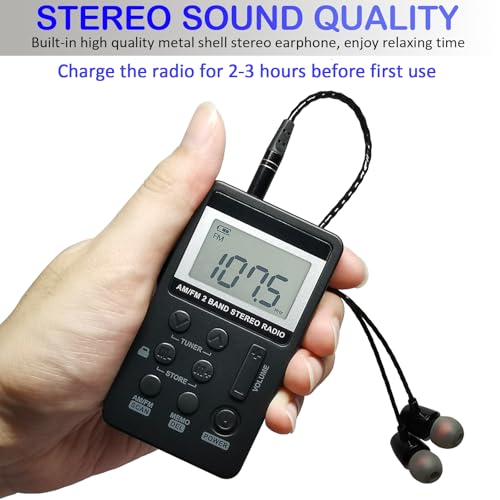 SWDSTP Mini Portable AM FM Radio, Personal Radio with Excellent Reception by SWDSTP - Used condition - Image 3