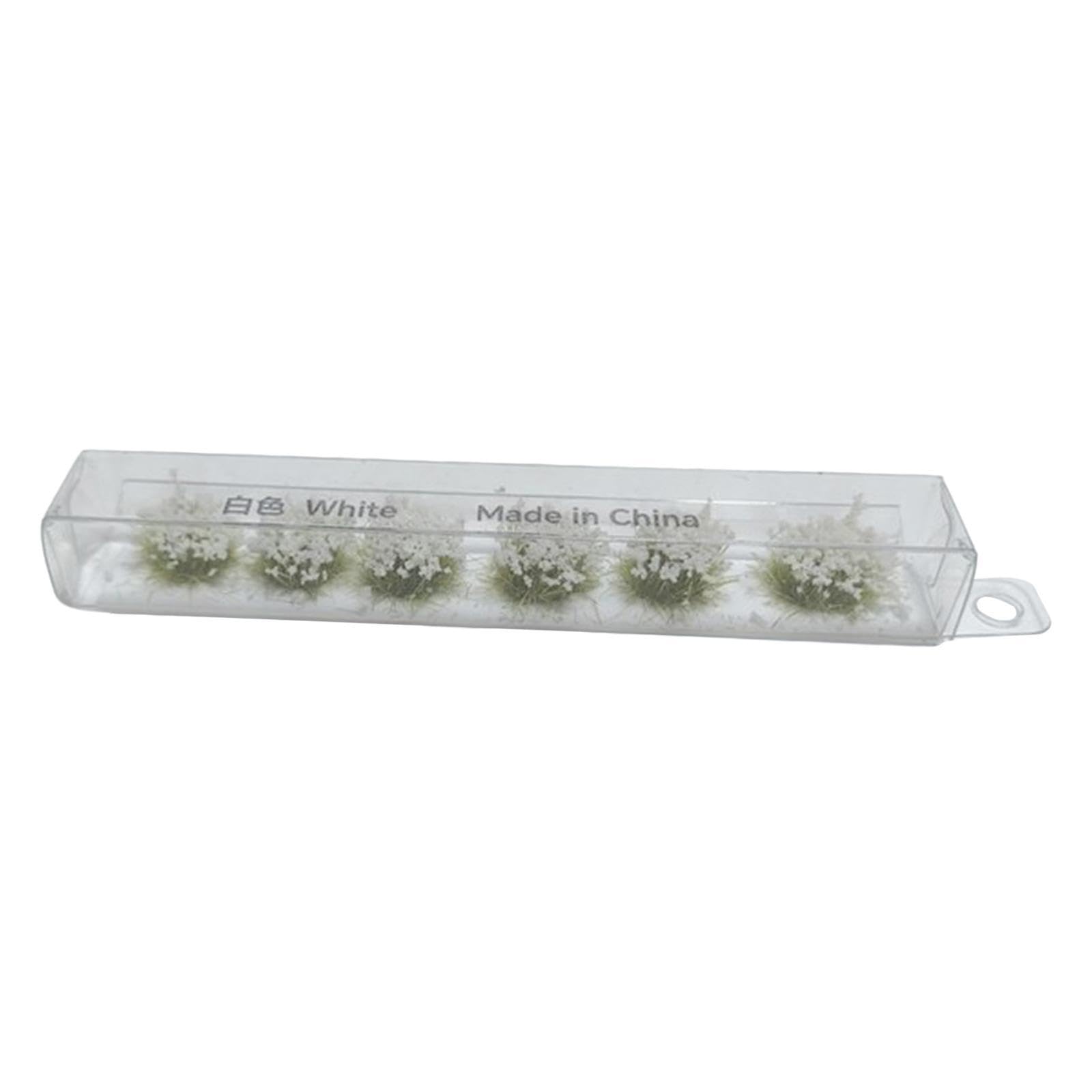TUXCAXI Miniature Grass Cluster Model Tufts Flower Decoration DIY Train Landscape Scenery Layout Realistic Modeling Scenery Needs DIY Train Landscape Railway, White, 11x1.5x1.5cm