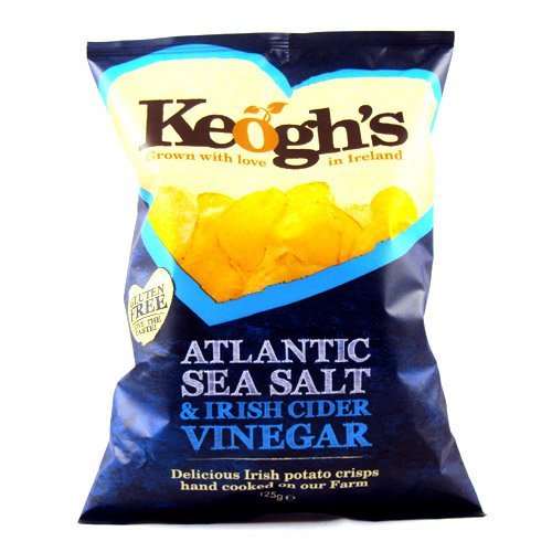 DSDelta Ltd Keogh's Atlantik-Meersalz- und Apfelweinessig-Crisps, 6 x 50 g