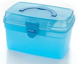 Naivete ABS Plastic BPA-Free Emergency Small Compact Medical Storage Box: Portable, Organized, and Secure Solution for Your Essentials (Blue)