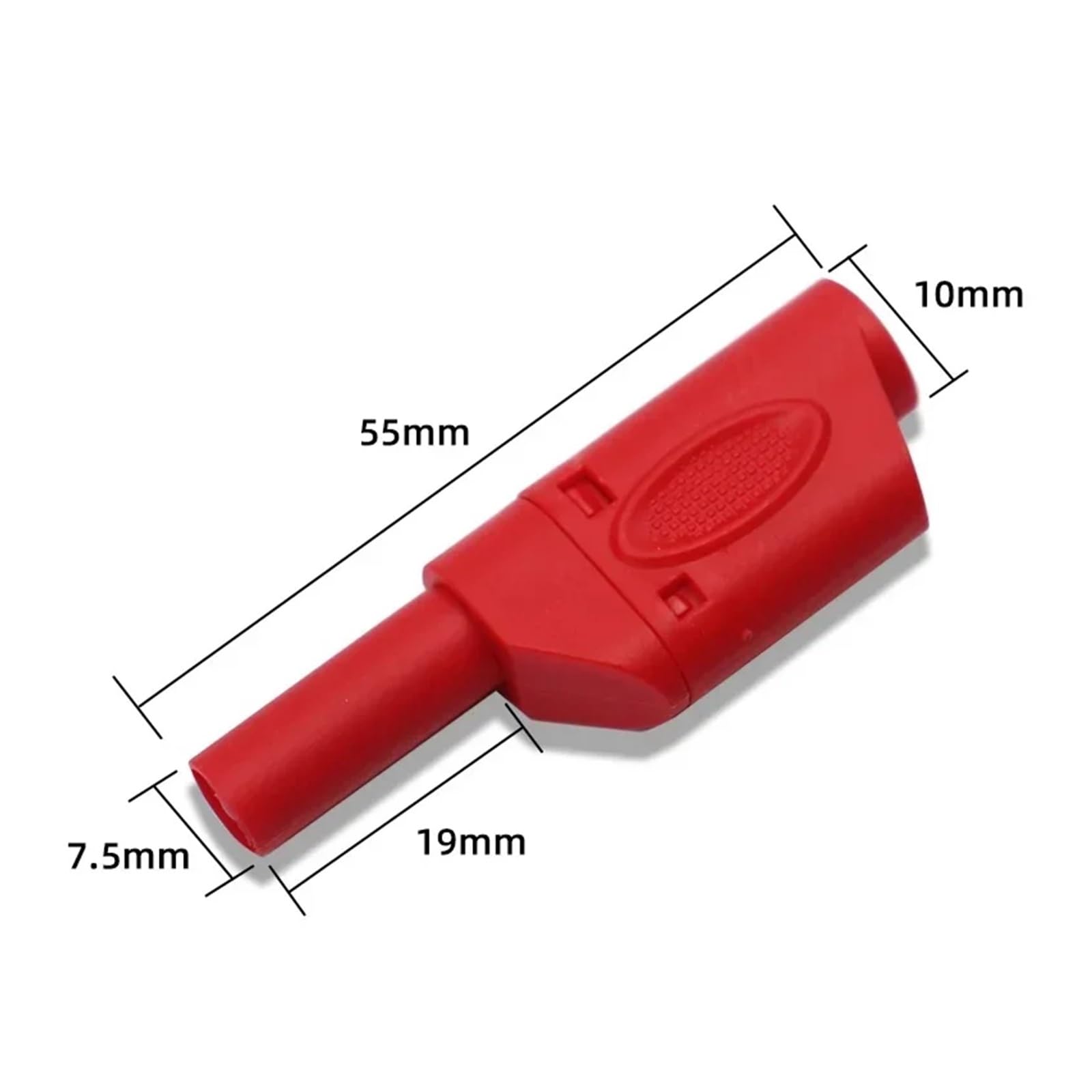 Lot de 20 fiches banane mâles rétractables de 4 mm - Connecteur à souder empilable - Noir et rouge