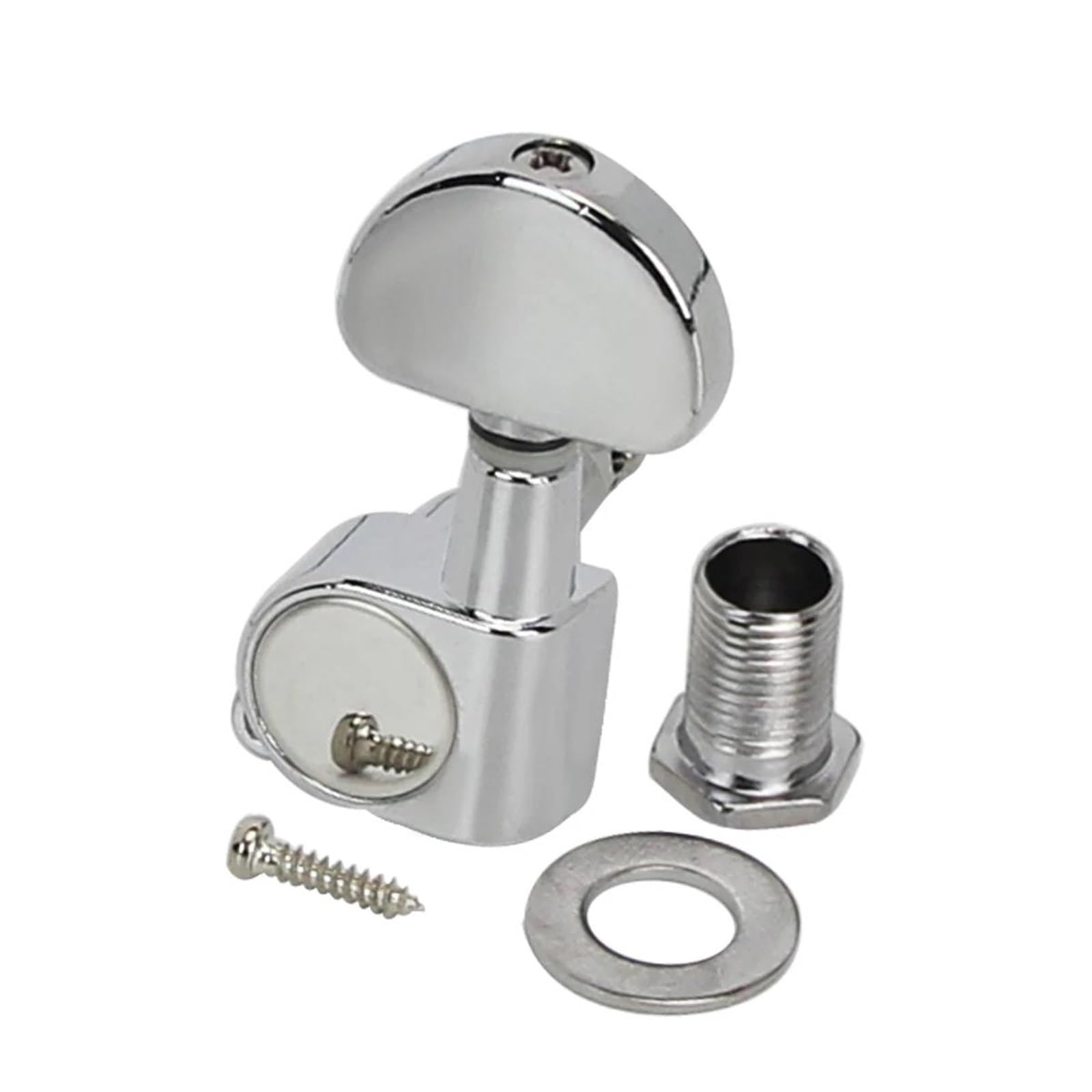 Lanzadores De Afinación Guitarra Acústica 3L3R (6 Sellados Cromados/negros) Clavijas Guitarra(Chrome)