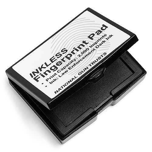 Image of National Gun Trusts - Made in USA - Fingerprint Ink Pad - Law Enforcement Dark Inkless Fingerprint Ink Pad (Pack of 3)
