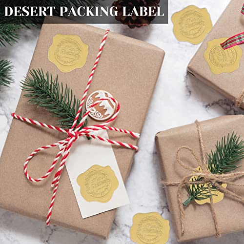 Whaline 500Pcs Envelope Seal Stichers Christmas Gold Embossed Wax Seal Self-Adhesive Merry Christmas Looking Envelope Seals For Holiday Business Wedding Greeting Cards Gift Packages Party Favors #TOP3