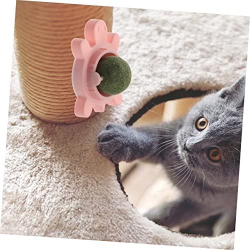 Boule herbe à chat rotative jouet comestible chat intérieur 4pcs - 5