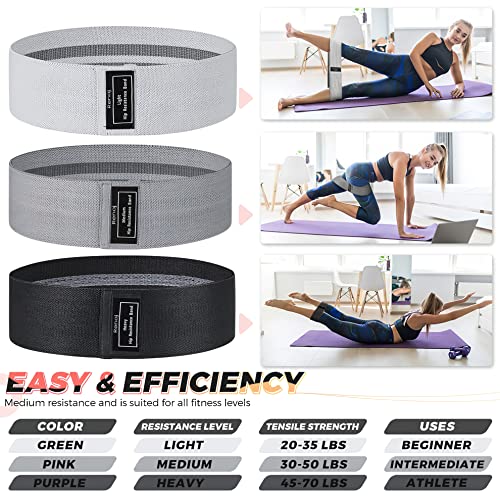 Renoj Resistance Bands For Working Out, Exercise Bands Workout, 3 Booty Bands For Women Legs And Glutes, Pilates Flexbands, Yoga Starter Set #TOP2