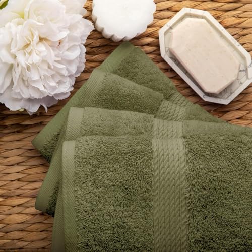 image for Superior Egyptian Cotton Pile Hand Towel Set of 4, Ultra Soft Luxury T