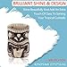 LINALL Tiki Mugs – Ceramic Tiki Mug 16.8oz/550ml, Toscano Lono Cocktail Mug for Mai Tai, Punch, Pina Colada, and Tropical bar Drinks - TIKI0036 (16.8oz/550ml Tongue)