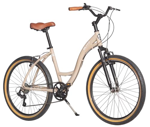 Bicicleta BLITZ Comodo Aro 26 em Alumínio com 21 Velocidades Urbana (Bege)