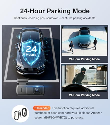 AINAVI Front Dashcam for Cars, Mini 2K Dash Camera, Dash Cam Built-in WiFi Wireless with APP Control, Hidden-Style Single Car Camera/WDR/Night Vision/G-Sensor/24H ParkingMode - image 7