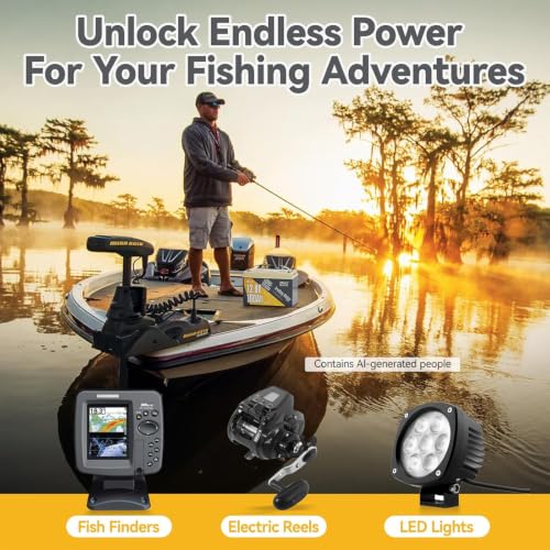 Image of Power Queen 12V 100Ah LiFePO4 Battery Low-temp Protection Group 31, Deep Cycle Lithium Battery with 100A BMS, 1280Wh Energy, Up to 15000 Cycles for Trolling Motor Marine RV Solar