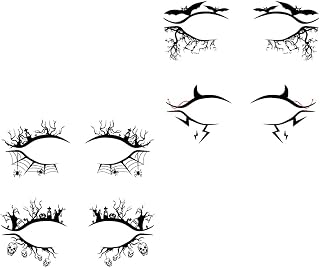 FRCOLOR Trendy Stickers Temporary Eye Tattoo Stickers, 4 Pairs Eye Tattoo Makeup Transfer Stickers Makeup Eye Liner Stickers Eye shadow Tattoo Stickers Makeup Stickers