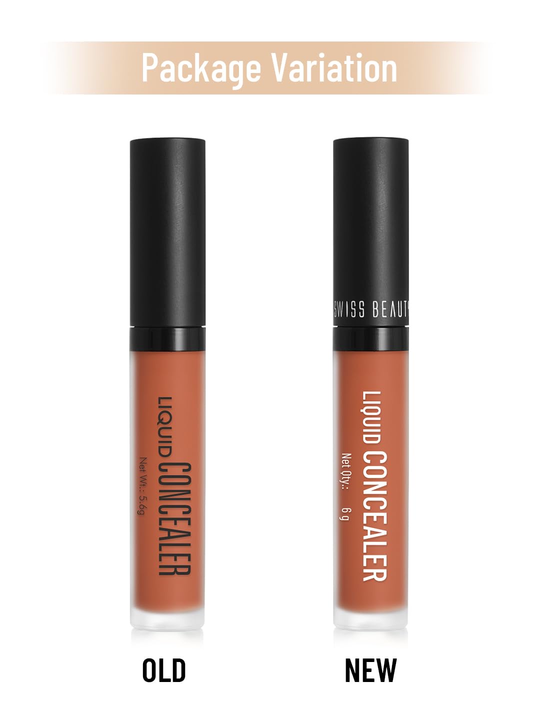 Swiss Beauty Liquid Light Weight Concealer With Full Coverage |Easily Blendable Concealer For Face Makeup With Matte Finish | Shade- Orange, 6g 1