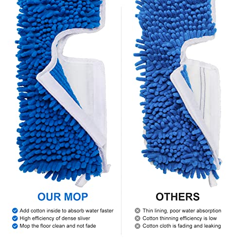 2 Pack Thicken Mop Refills Compatible With O-Cedar Dual-Action Microfiber Flip Mop, Replacement Mop Heads For Dry/Wet Use, Machine Washable Double Sided All Surface Cleaning #TOP4