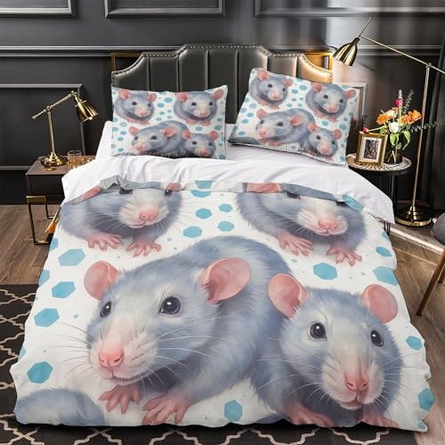 Housse de couette carlin 3D microfibre super douce lit 260x220 cm