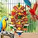 Bird Toys, Parrot Toys for Large Birds,Natural Corn cob and Loofah Slices Bird chew Toys for African Grey Parrots, Macaws, Cockatoos, Amazon Parrot and other Small and Medium-Sized Parrot (Colorful)
