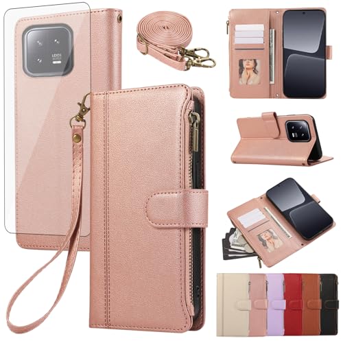 Film de protection d'écran et étui Xiaomi 13 5G avec fermeture éclair et support Mi 13