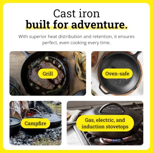 Lodge Pre-Seasoned Cast Iron Lid, Replacement Skillet Cover, 10.25 Inches - image 5