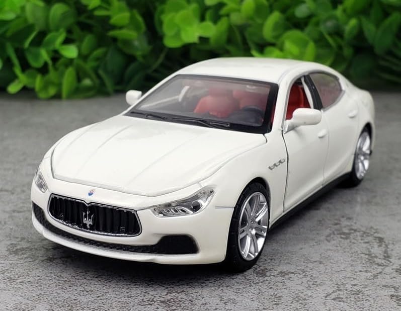 Image of Invite Enterprise 1:32 Diecast Model Alloy Maserati Quattroporte Metal Pull Back Car With Sound Light, Openable Doors | Toy Vehicles For Kids Gift ?Colors As Per Stock?