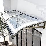 Transparente Pultvordach,Terrassen- und Veranda Türüberdachung,Sonnenschutz...