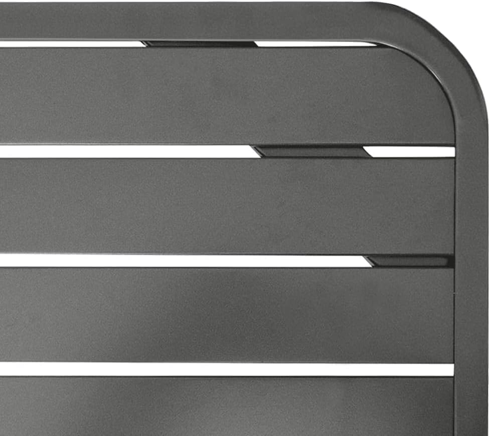 Patio Table,Outdoor Dining Table,Outdoor Patio Furniture,Outdoor Coffee Table,Garden Table,Balcony Table,Slatted Design,Weather Resistant,for Lawn,Patio,Balcony,Garden,Dark Gray70.9"x32.7"x28.3" Steel