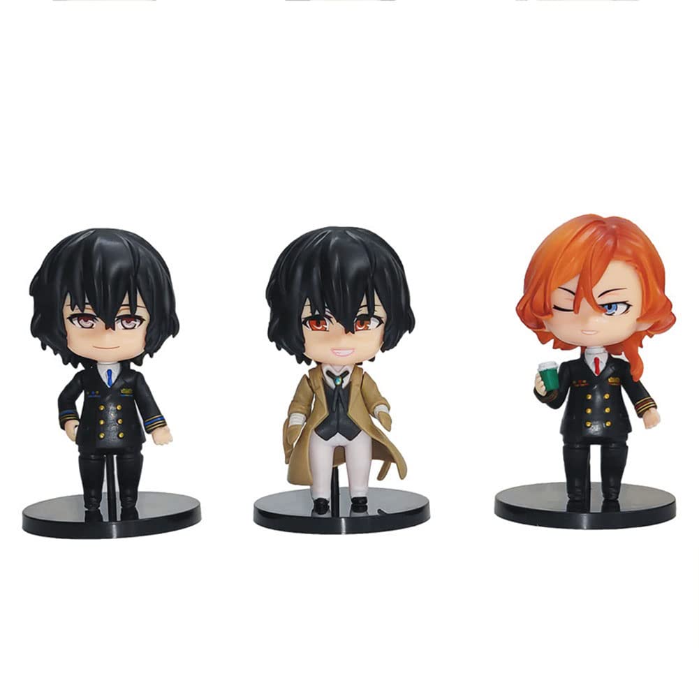 Amazon.com: 6pcs Anime Figurines Dazai Osamu Nakahara Chuuya
